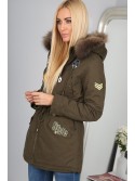 Khaki Jacket with Patches 91100 - Online store - Boutique